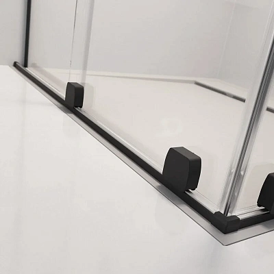 Душевая дверь Radaway Furo KDD Black, 90 x 200 см, с неподвижной частью, стекло прозрачное, профиль черный, правая, 10105090-54-01R