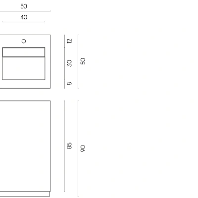 Раковина из керамогранита ITALON HOME Cube Evo 50