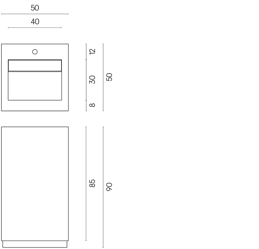 Раковина из керамогранита ITALON HOME Cube Evo 50