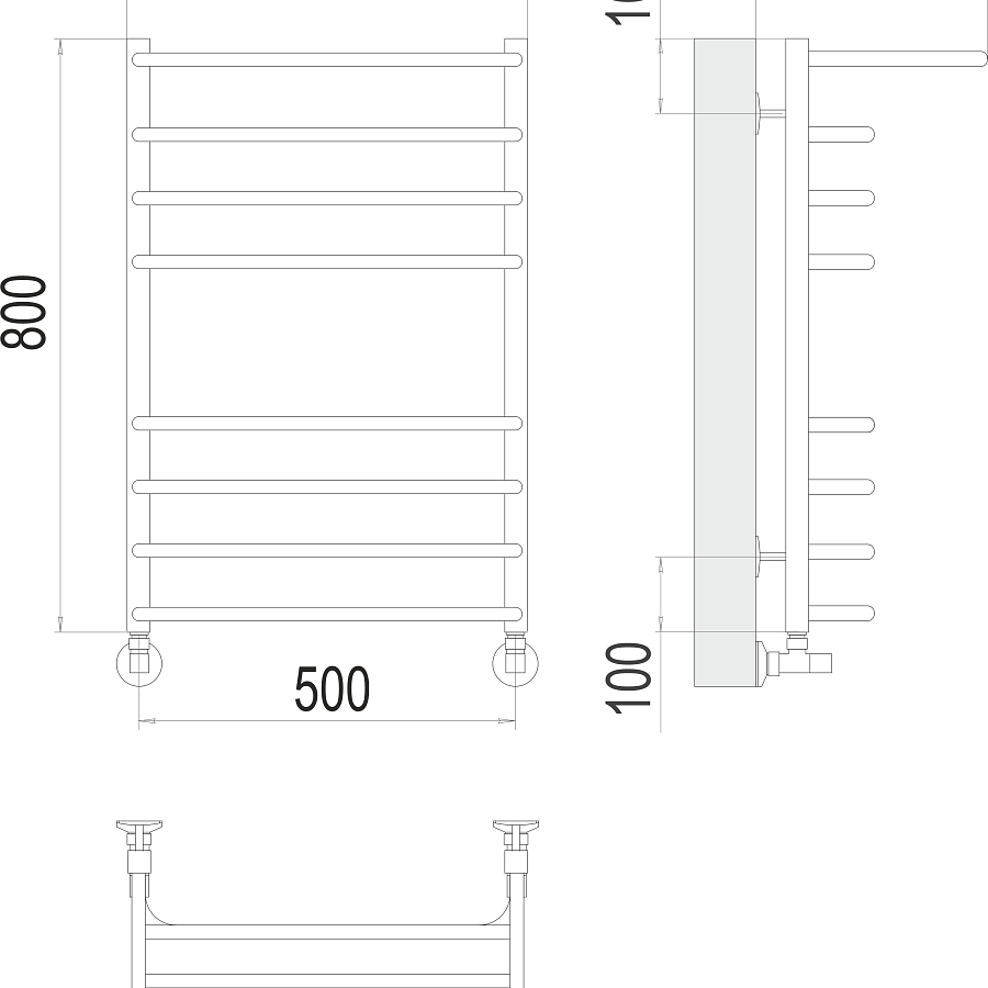 Арктур П8 500х800 Полотенцесушитель TERMINUS, арт.4670078529466