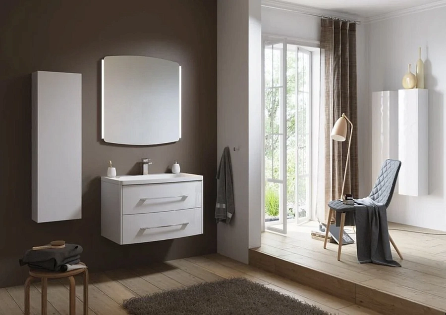 Шкаф-пенал подвесной Aqwella Анкона 25 белый