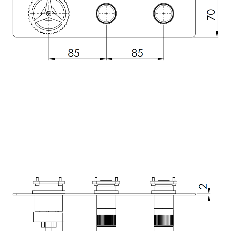 Смеситель для душа Remer Chrono CH98D2WB, хром
