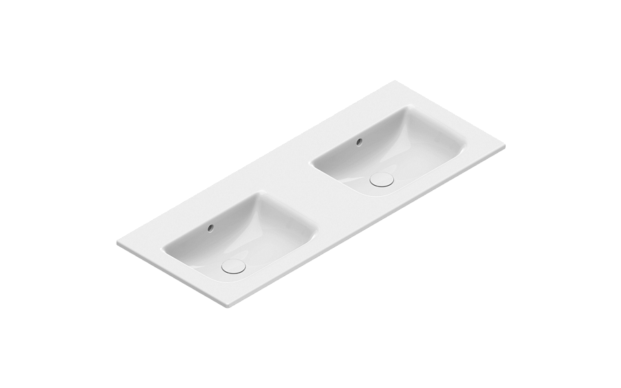 Раковина Catalano Italy 125х50, арт.0721270001, без отв. под смеситель, белый глянцевый