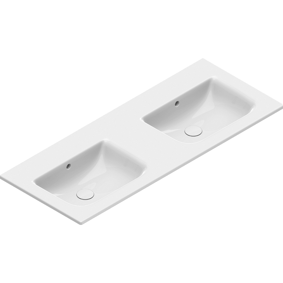 Раковина Catalano Italy 125х50, арт.0721270001, без отв. под смеситель, белый глянцевый