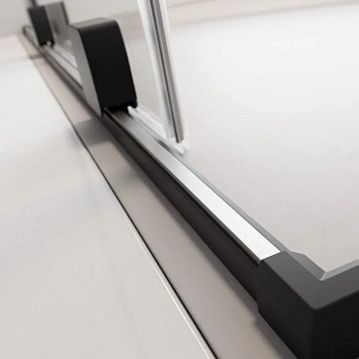Душевая дверь Radaway Furo KDJ Black, 62,2 x 200 см, стекло прозрачное, профиль черный, левая, 10104622-54-01L