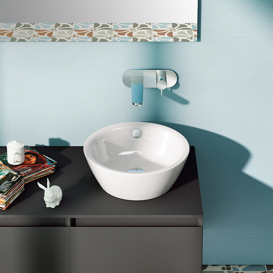 Накладная раковина Catalano Velis 42х42, арт.0723420001, белый глянцевый