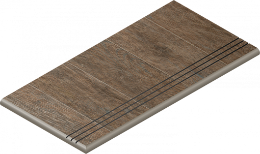 Ступень Italon NL-WOOD PEPPER GRADINO ROUND GRIP 30X60 SX / ПЭППЕР ЗАКРУГ.ГРИП 30X60 ЛЕВ