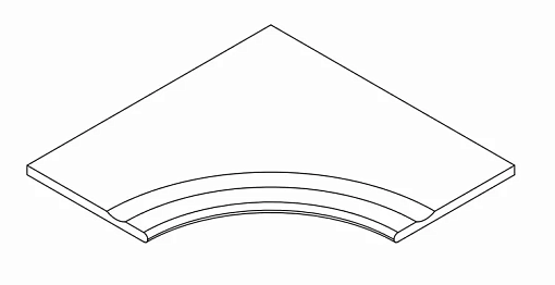 Бортик Italon COSMOS GREY BOR.30X120 SVAS.ROUND DX / КОСМОС ГРЭЙ БОРТ.30X120 С ВЫЕМК.ЗАК.ПР