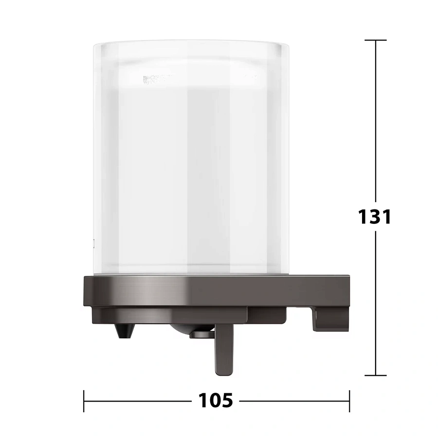 Дозатор для мыла со съёмным стаканом для жидкого мыла Keuco Moll 12752359000 титан черный шлифованный