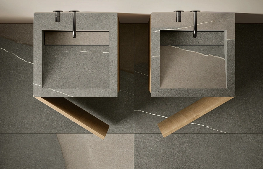 Раковина из керамогранита ITALON HOME Cube Air 50 Wood