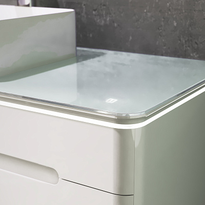 Тумба под умывальник Jorno Shine 90 подвесной белая