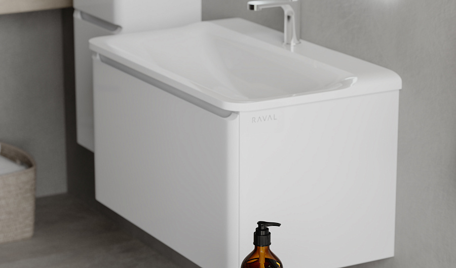 Тумба под умывальник Raval Welto 80 подвесная белая