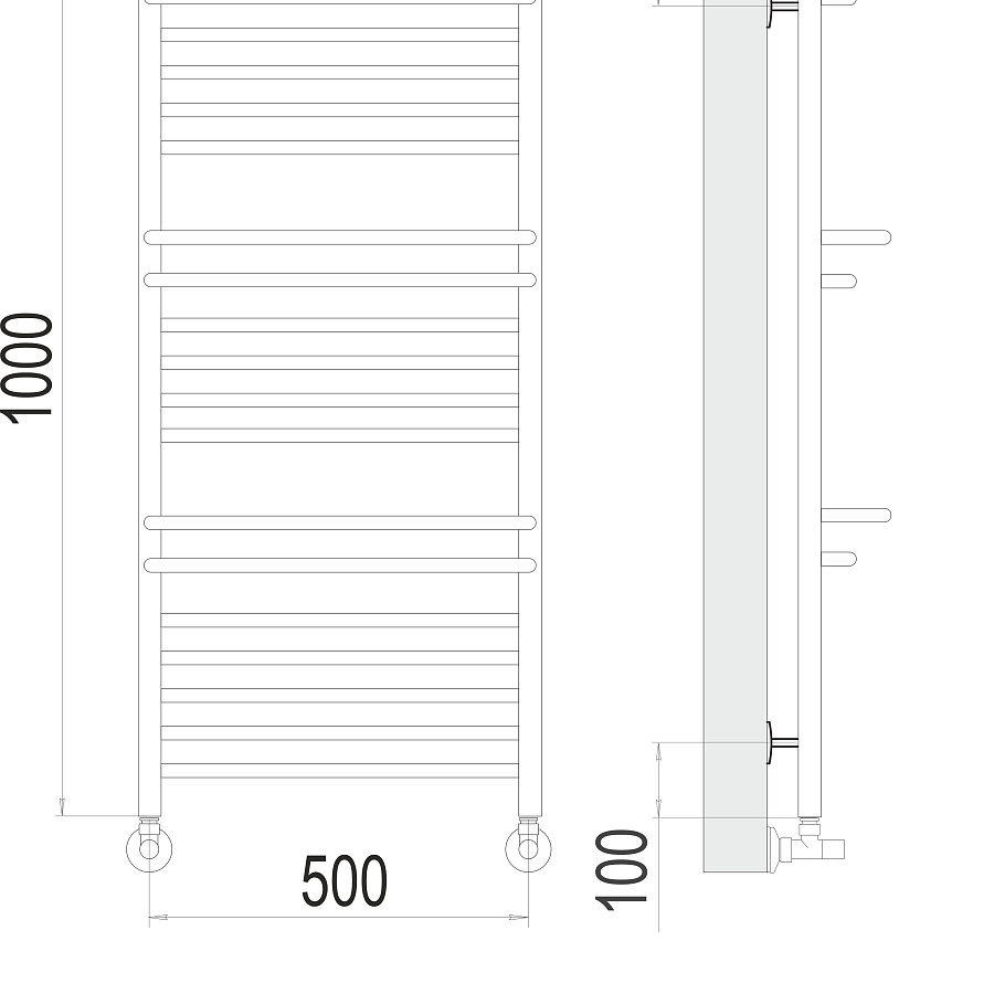Орион П18 500х1000 Полотенцесушитель TERMINUS, арт.4670078529756
