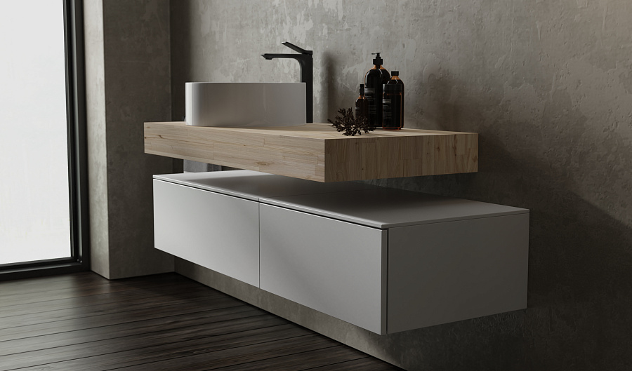 Столешница Jorno Modulare 100 натуральный массив белёная