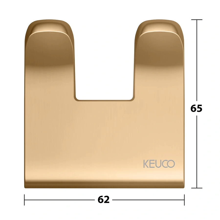 Крючок для полотенца Keuco Moll два 12713250000 латунь шлифованная