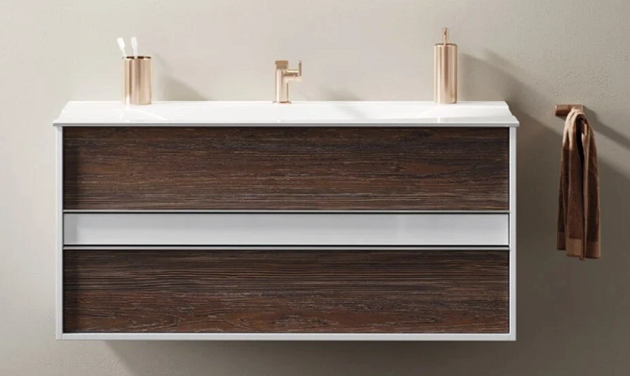 Тумба подвесной Aqwella Evolution 100 под умывальник крафт темный