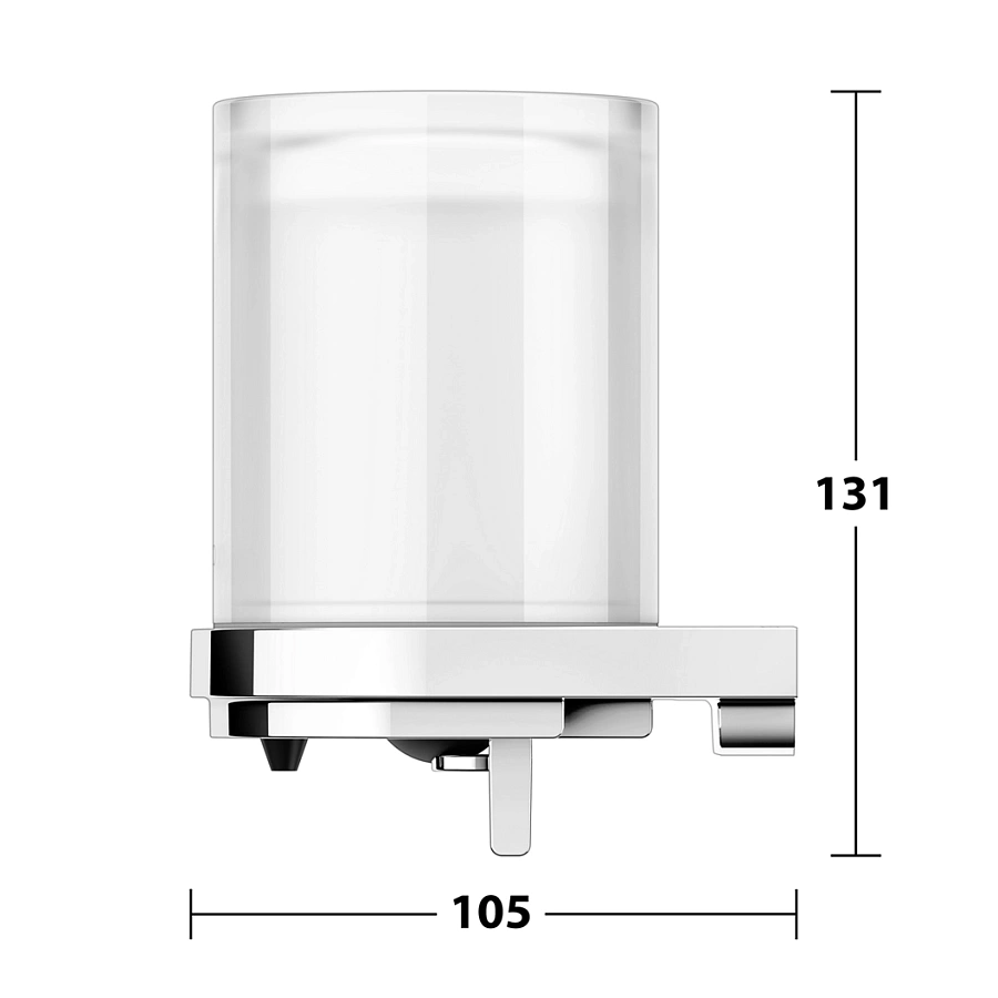 Дозатор для мыла со съёмным стаканом для жидкого мыла Keuco Moll 12752019000 хром