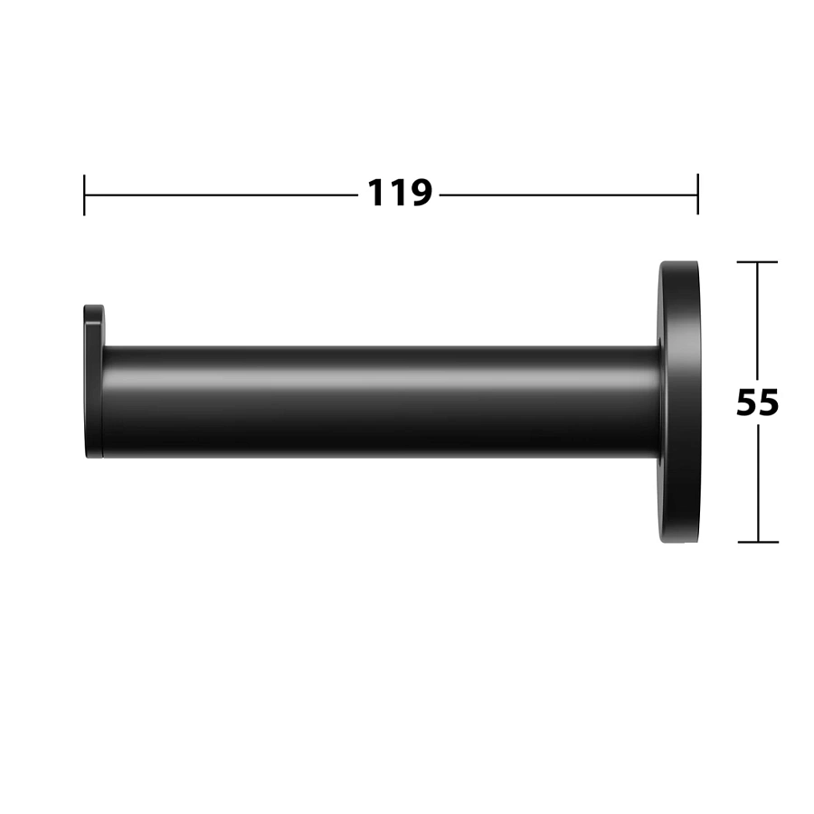 Держатель запасного рулона туалетной бумаги Keuco Plan 14963370000 черный матовый
