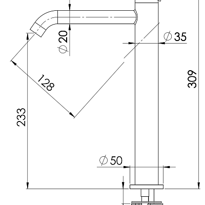 Смеситель для раковины Remer Metrica MC11LXL, хром