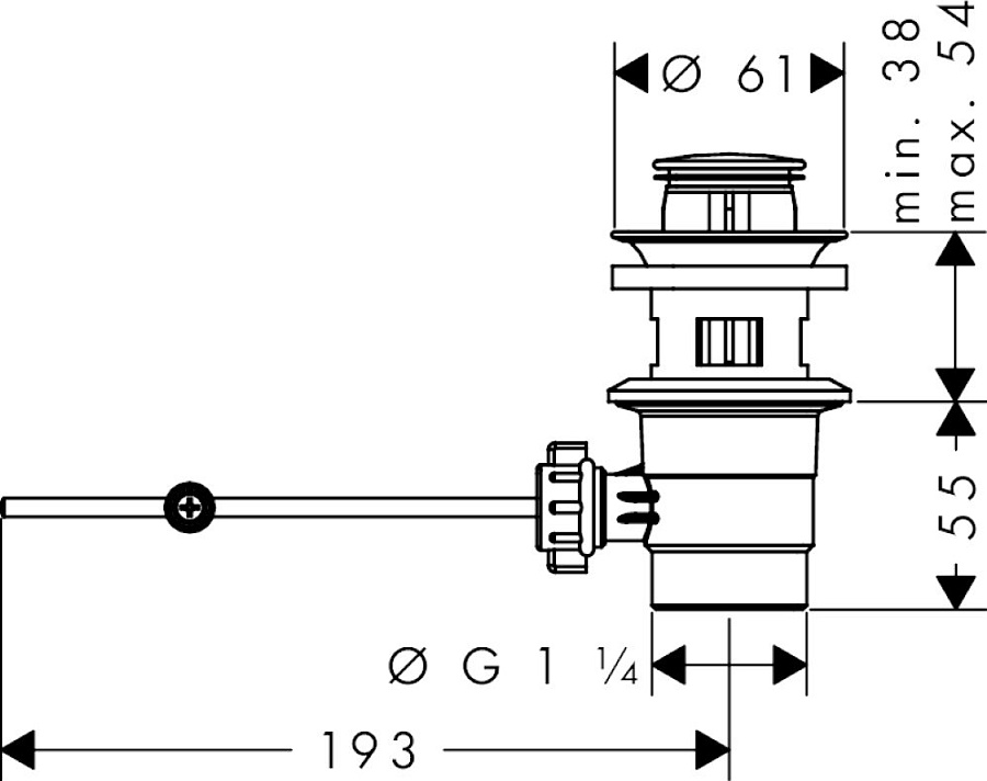Смеситель для раковины Hansgrohe Vernis Shape 100, с донным клапаном, хром, 71561000
