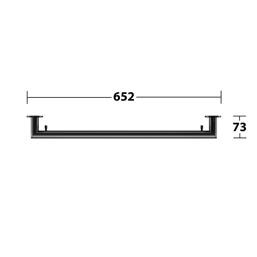 Полотенцедержатель Keuco Reva 12801370600 черный матовый