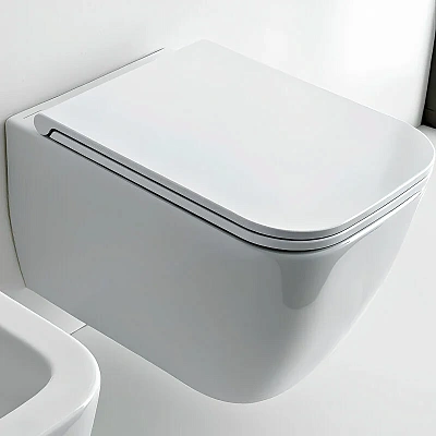 Унитаз Scarabeo Teorema 2.0 36x52 подвесной безободковый белый, арт.5126TW