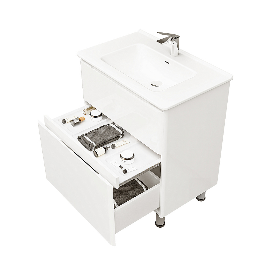 Тумба под умывальник Raval Claridy 70 напольная белая