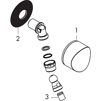 Выход на ручной душ Hansgrohe Fixfit S, 27506000