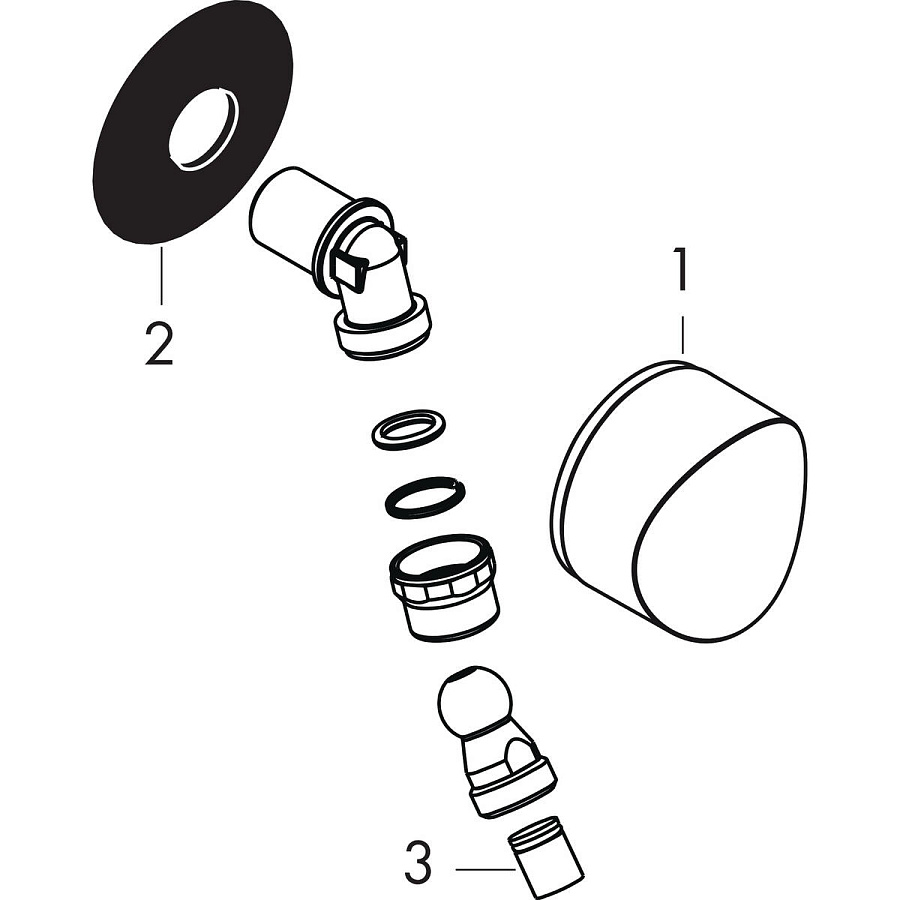 Выход на ручной душ Hansgrohe Fixfit S, 27506000
