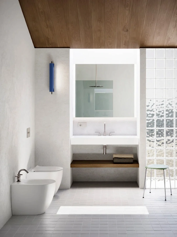 Унитаз напольный безободковый Catalano Sfera 55x35, цемент матовый, арт.514550023