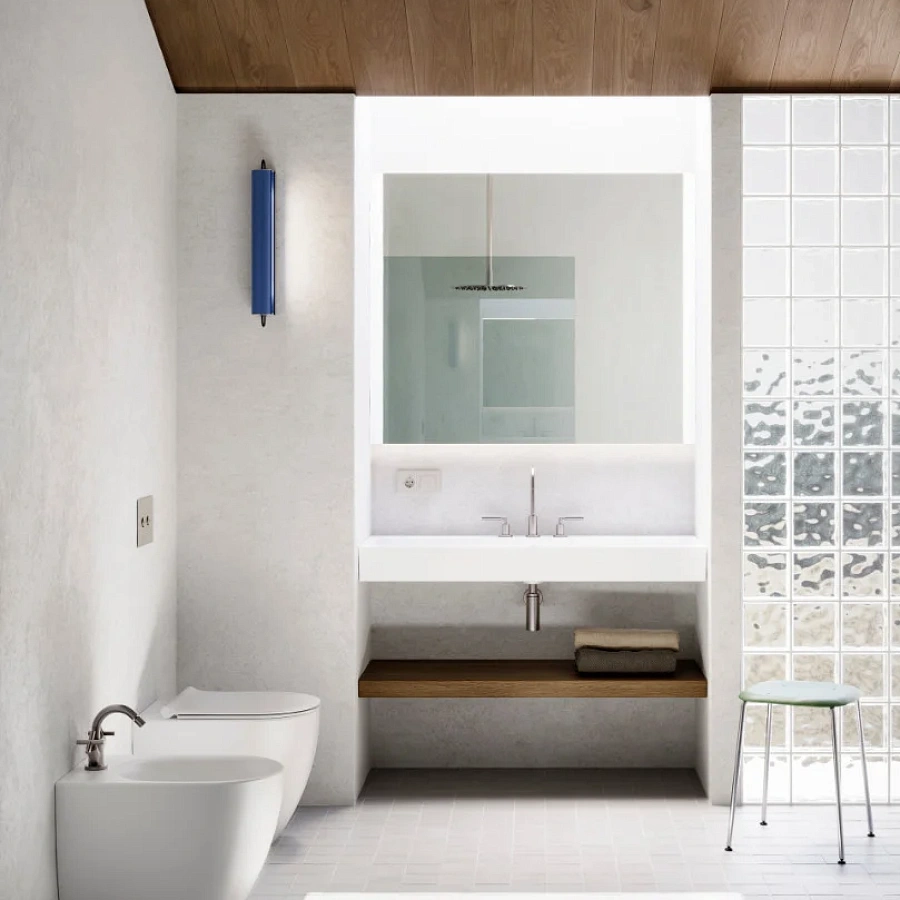 Унитаз напольный безободковый Catalano Sfera 55x35, цемент матовый, арт.514550023