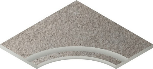 Бортик Italon DISCOVER GREY BOR.60X60 SVASATO ANG.ROUND 30 / ГРЭЙ БОРT.60X60 С ВЫЕМ.УГЛ.ЗАКР.30