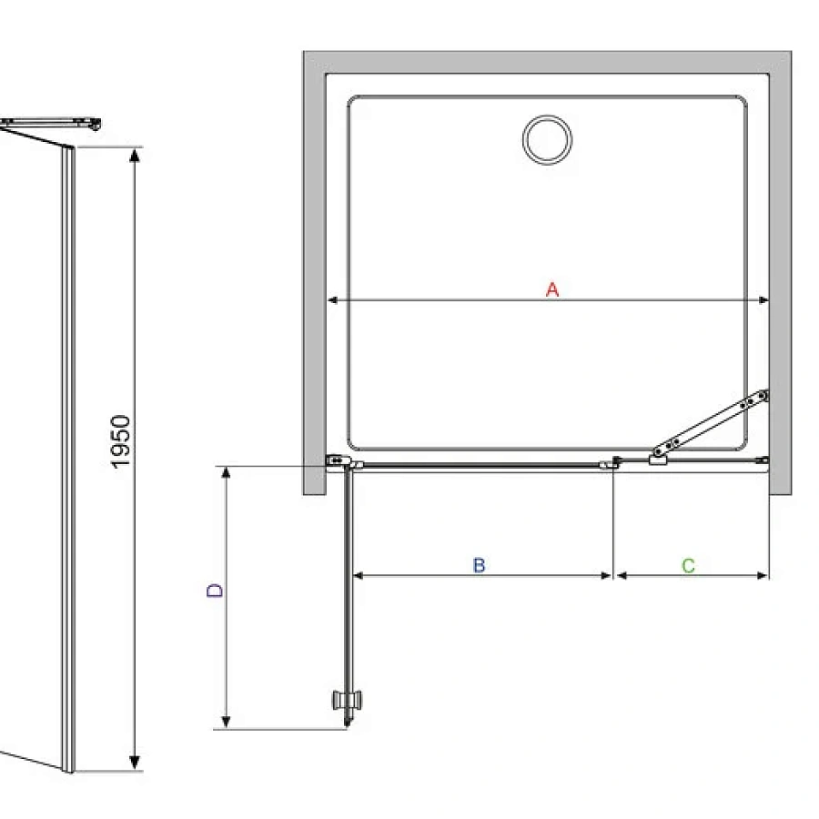 Душевая дверь в нишу Radaway EOS DWS 120 L 137992-01-01L