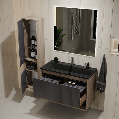 Тумба Jorno Tossony 90 подвесная Дуб Самдал/Антрацит