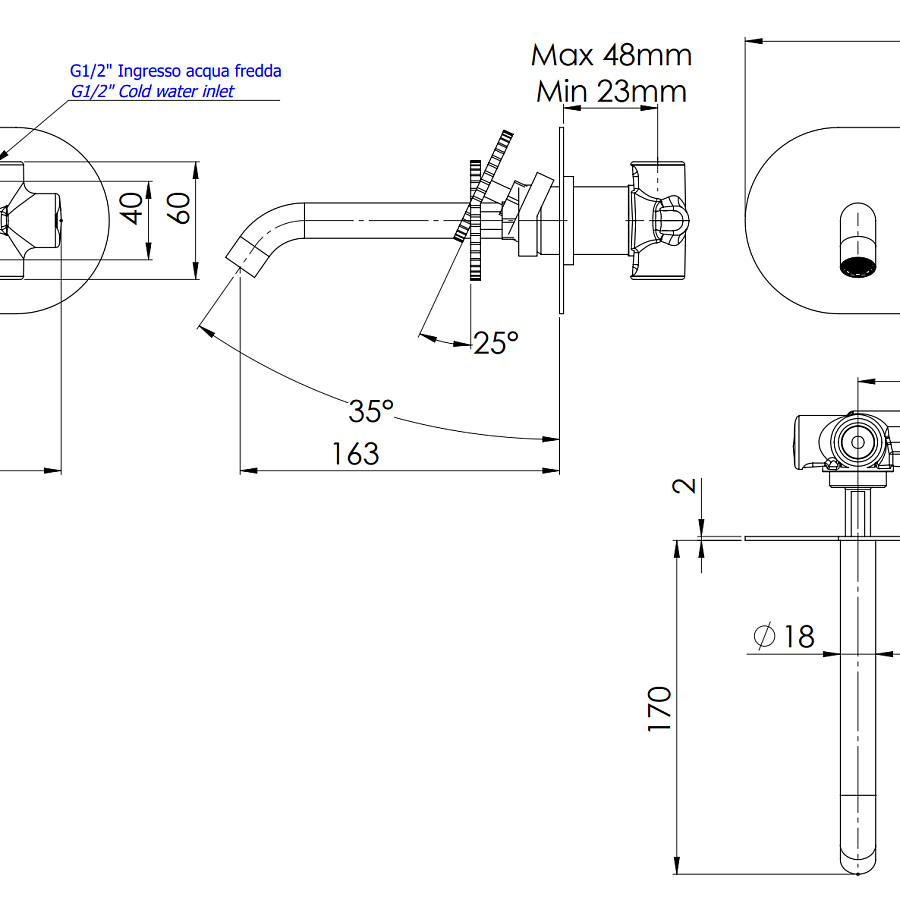 Смеситель для раковины Remer Chrono CH15, хром