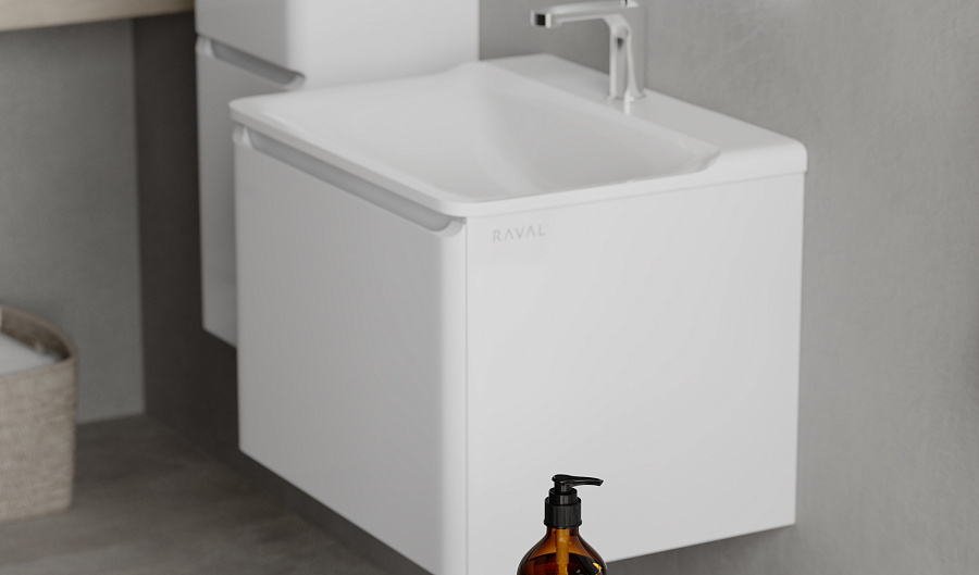 Тумба под умывальник Raval Welto 60 подвесная белая