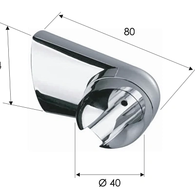 Держатель ручного душа Remer 339L, хром