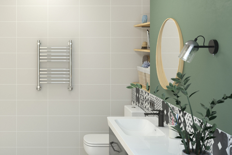 Водяной полотенцесушитель Стилье Аксиома-10 600х400, Без покрытия, арт.00661-6040