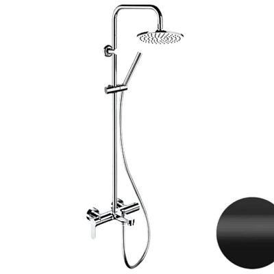 Душевая система с изливом Remer Class Line L34X7MMM20NO, черный матовый