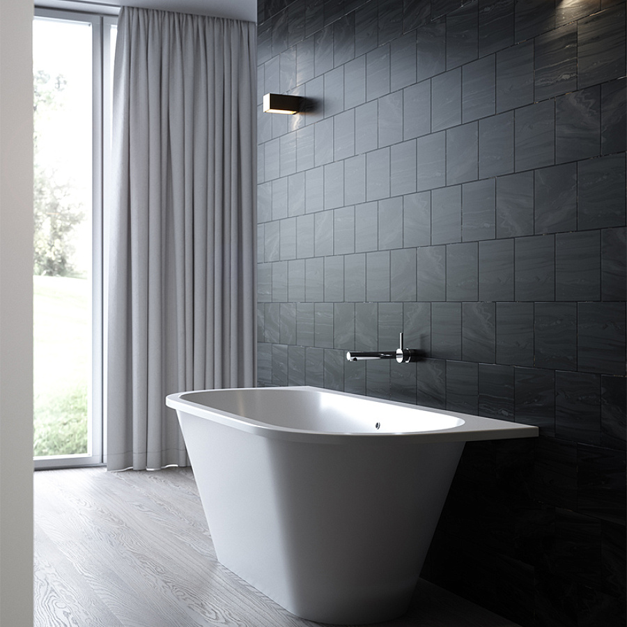 Ванна каменная Holbi Galatea Solid Surface белый матовый
