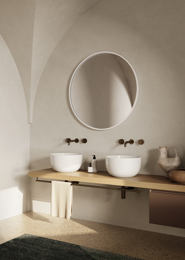 Накладная раковина Catalano Sfera 42х42 h22, арт.0523420001, белый глянцевый