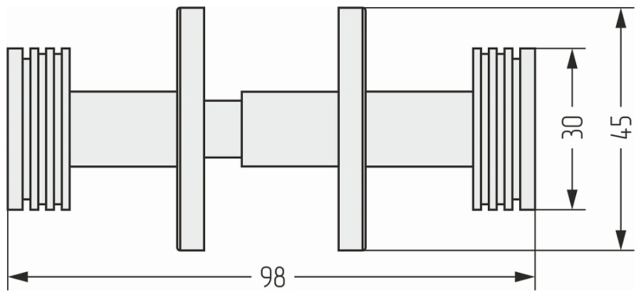 Вешалка КАНЬОН двойная для ДР ХОРДА (Без покрытия), арт.00-2010-0004
