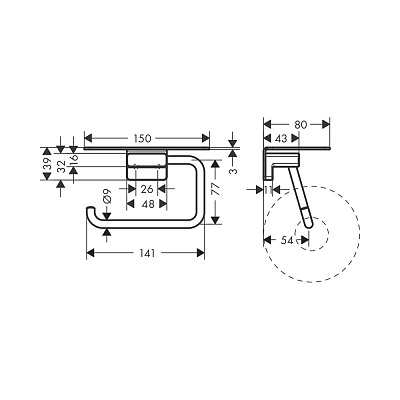 Hansgrohe AddStoris Держатель рулона туалетной бумаги золото 41772990