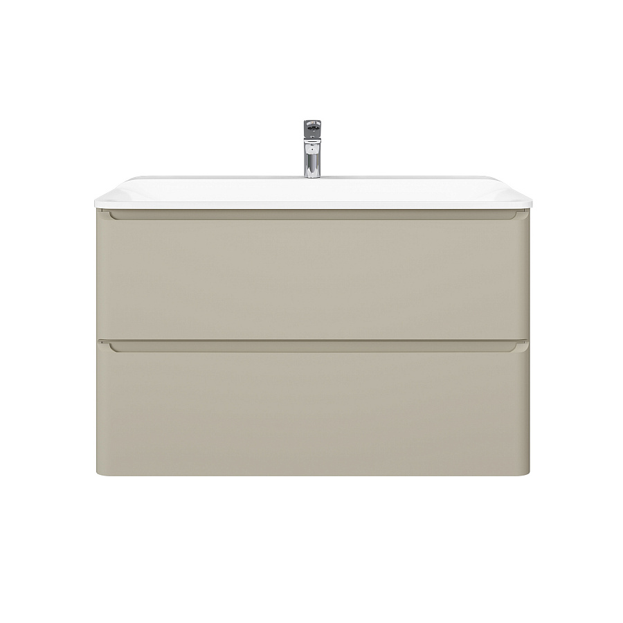 Тумба Raval Welto 100x45 см с 2 ящ. напольная, светло-коричневая, с ножками