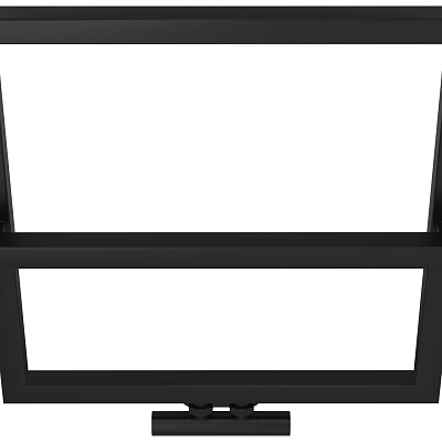 Водяной полотенцесушитель Сунержа Штиль EU50+ 530х530, Матовый чёрный, арт.31-0256-5353