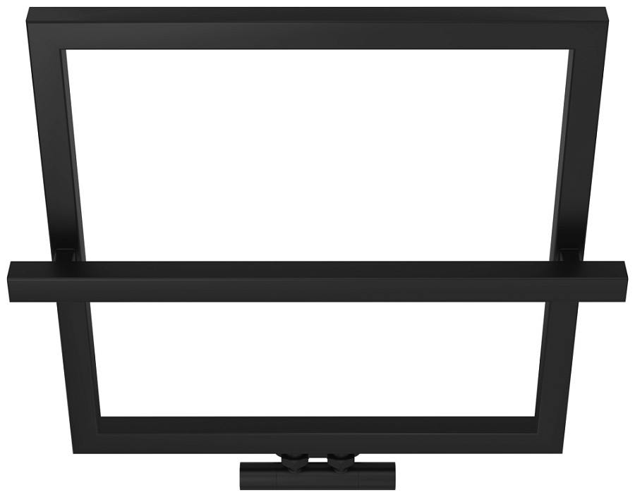 Водяной полотенцесушитель Сунержа Штиль EU50+ 530х530, Матовый чёрный, арт.31-0256-5353