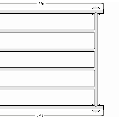 Водяной полотенцесушитель Стилье Минор 0602 600х800 (4) Г, Без покрытия, арт.00602-6080