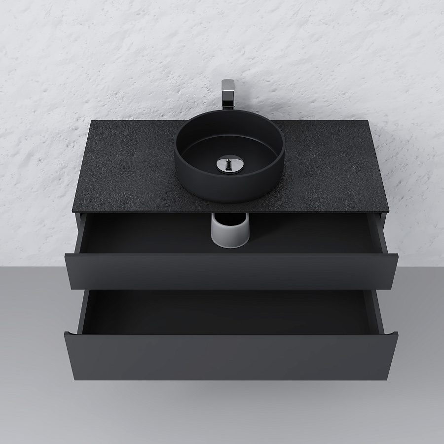 Тумба под умывальник Raval Decent 100 подвесной антрацит