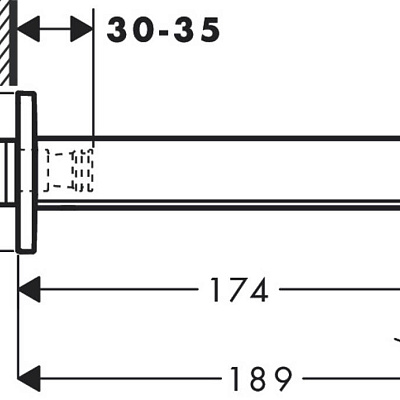 Излив для ванны Hansgrohe Finoris 174мм хром