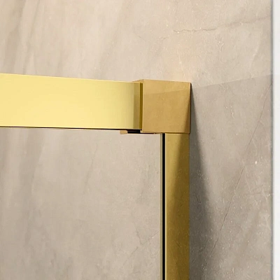 Душевая дверь Radaway Idea Gold KDJ 100 х 200.5 см, стекло прозрачное, профиль золото, левая, 387040-09-01L